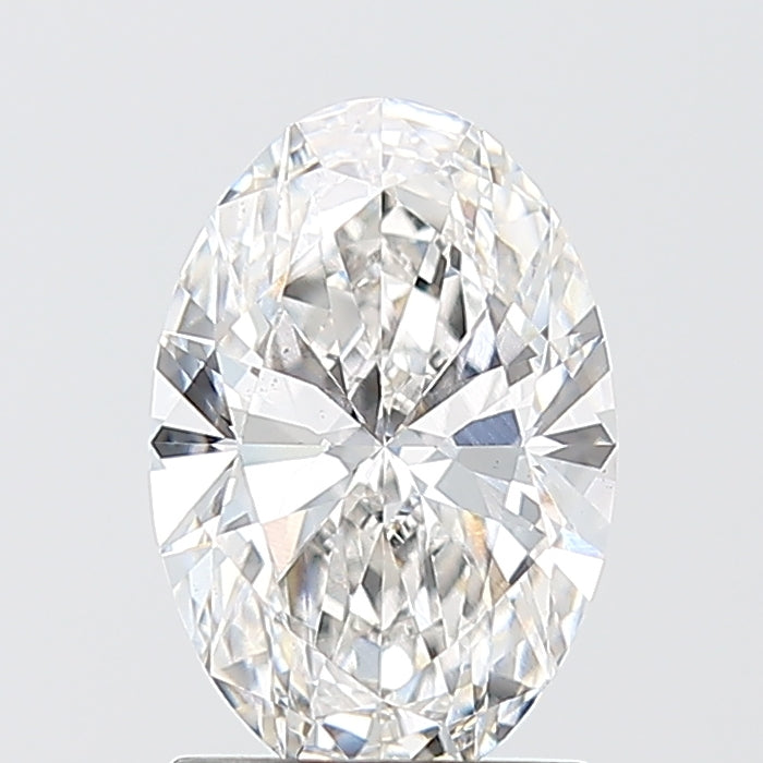 1.59 Carat Oval Lab Diamond with  Cut Diamond in 14KT  view 1

