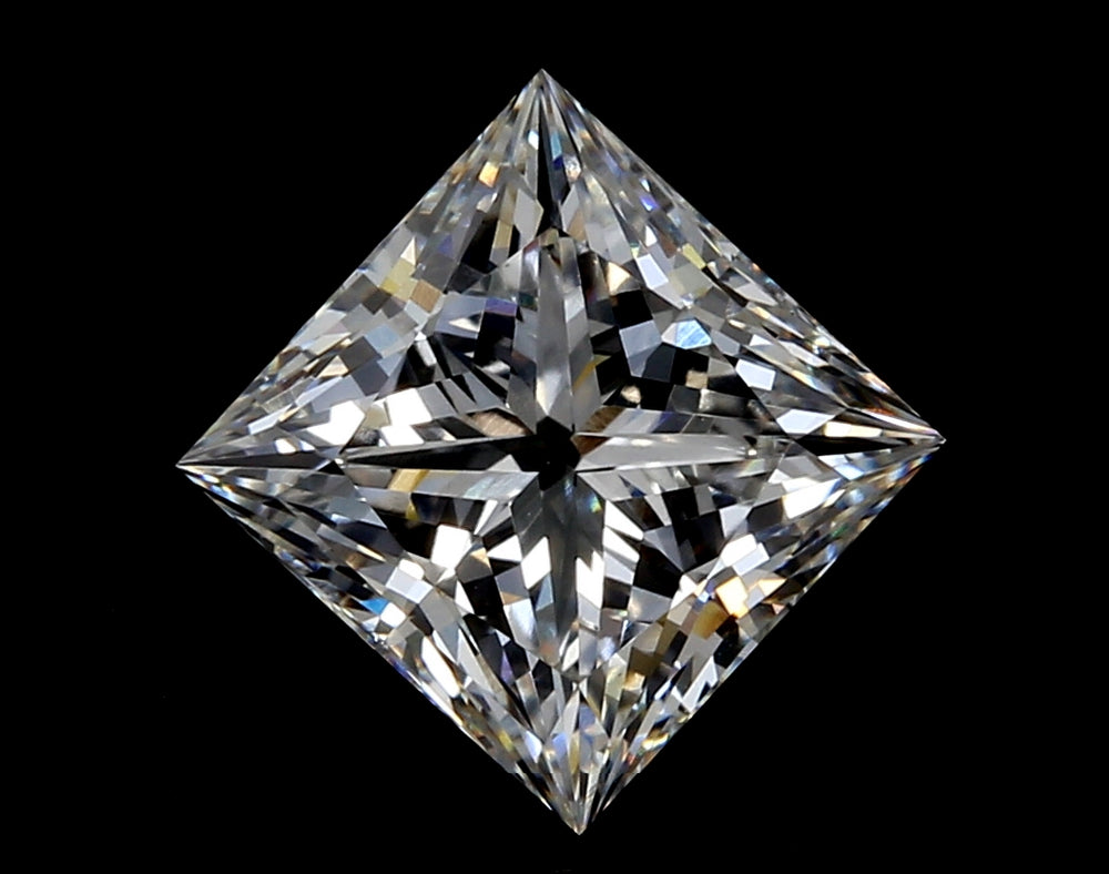 1.5 Carat Princess Lab Diamond with  Cut Diamond in 14KT  view 1
