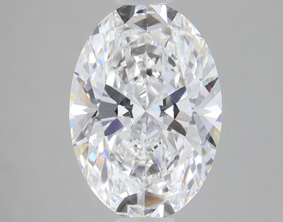 2.06 Carat Oval Lab Diamond with  Cut Diamond in 14KT  view 1
