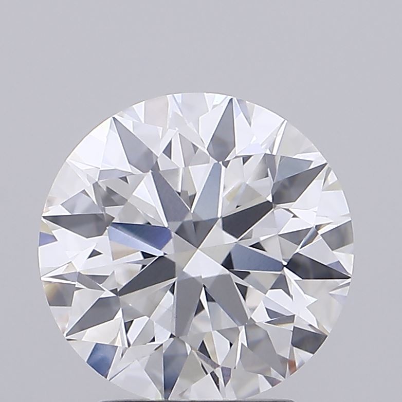 2.66 Carat Round Lab Diamond with  Cut Diamond in 14KT  view 1
