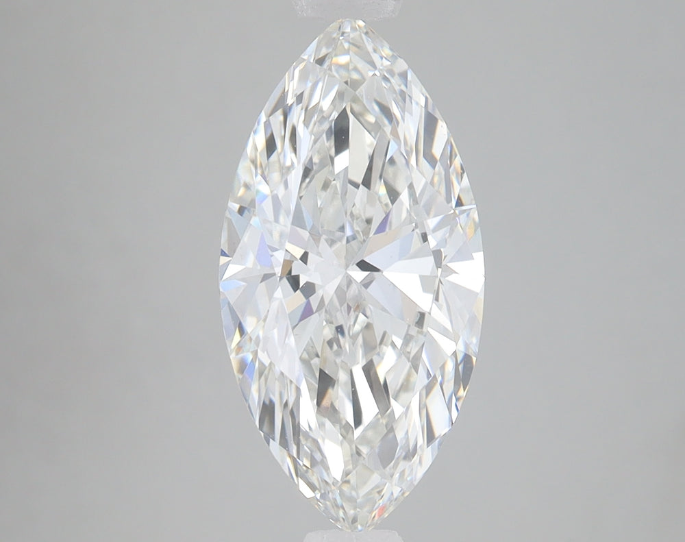 3.01 Carat Marquise Lab Diamond with  Cut Diamond in 14KT  view 1
