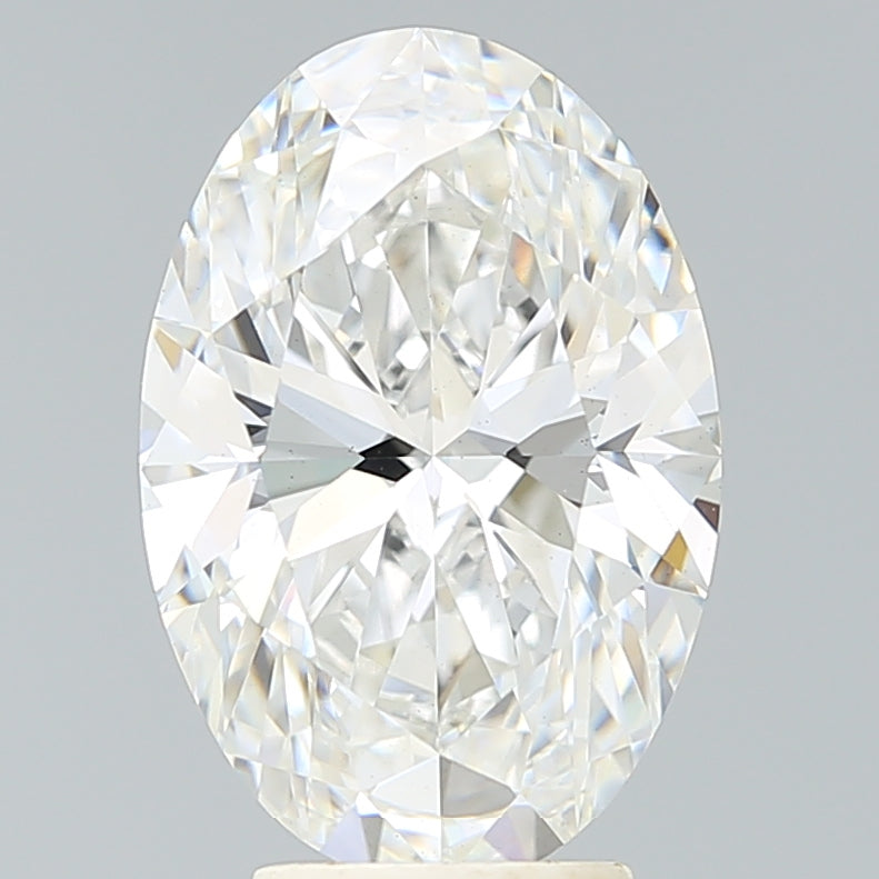 4.66 Carat Oval Lab Diamond with  Cut Diamond in 14KT  view 1
