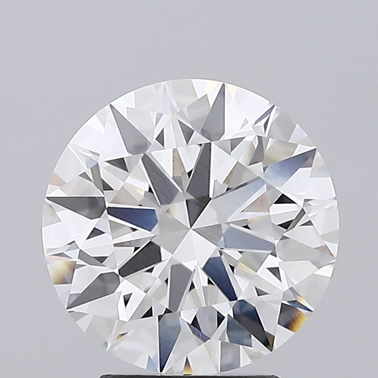 3.24 Carat Round Lab Diamond with  Cut Diamond in 14KT  view 1
