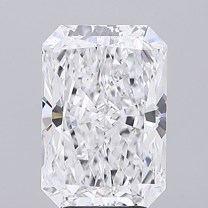4.06 Carat Radiant Lab Diamond with  Cut Diamond in 14KT  view 1
