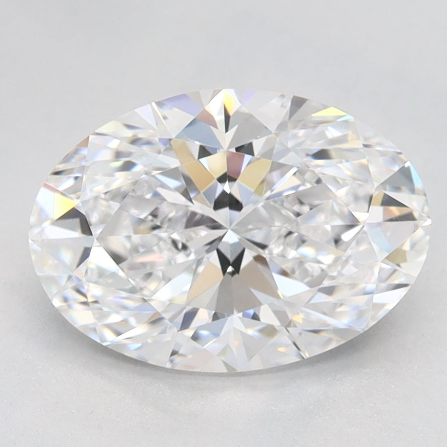 1.86 Carat Oval Lab Diamond with  Cut Diamond in 14KT  view 1
