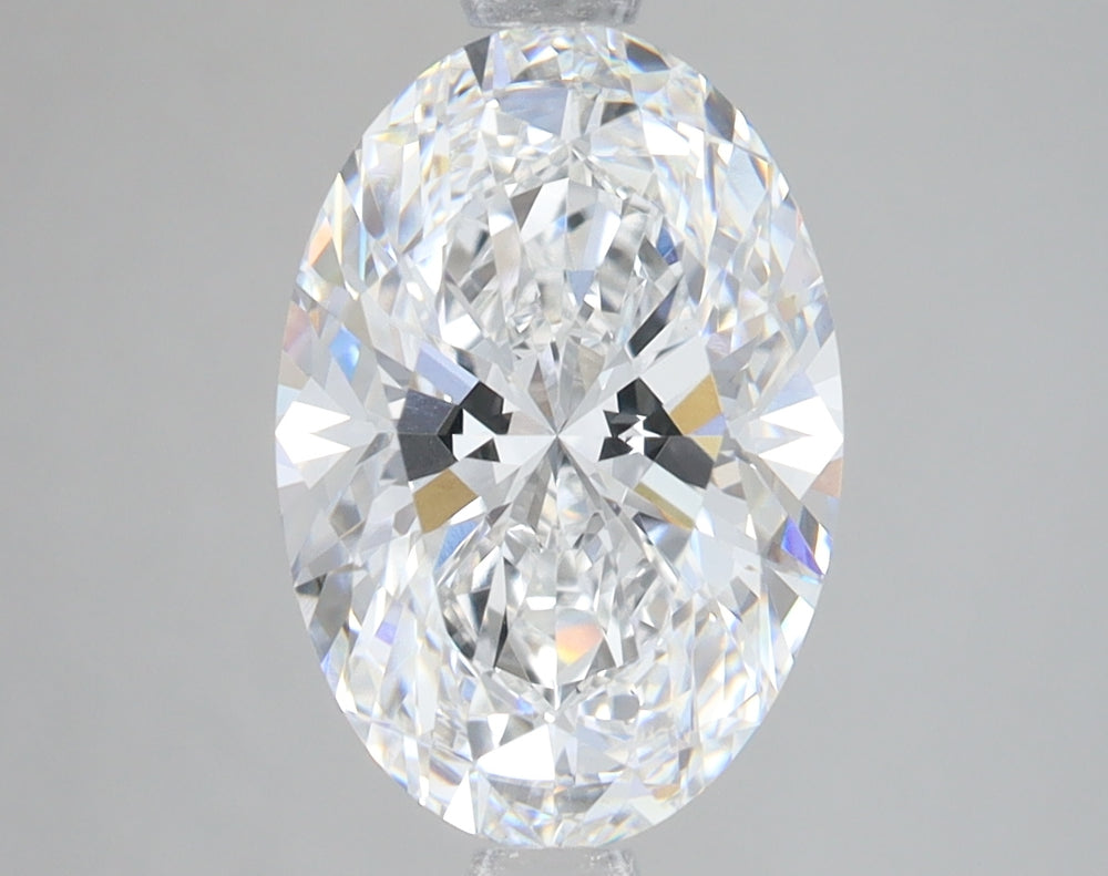 3.04 Carat Oval Lab Diamond with  Cut Diamond in 14KT  view 1
