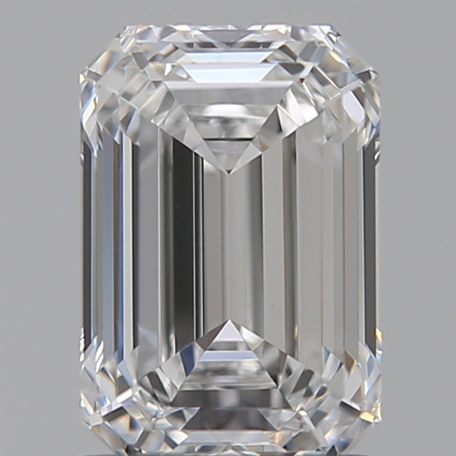 1.59 Carat Emerald Lab Diamond with  Cut Diamond in 14KT  view 1

