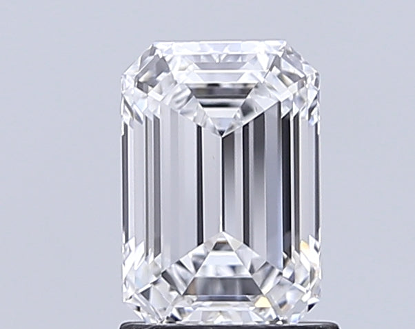 1.51 Carat Emerald Lab Diamond with  Cut Diamond in 14KT  view 1

