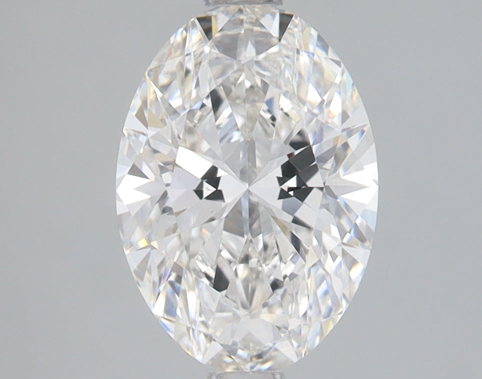 2.0 Carat Oval Lab Diamond with  Cut Diamond in 14KT  view 1
