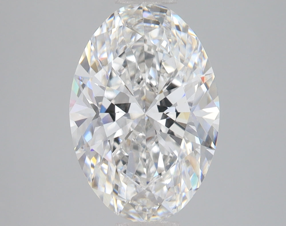 3.0 Carat Oval Lab Diamond with  Cut Diamond in 14KT  view 1
