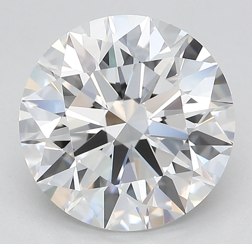 3.12 Carat Round Lab Diamond with  Cut Diamond in 14KT  view 1
