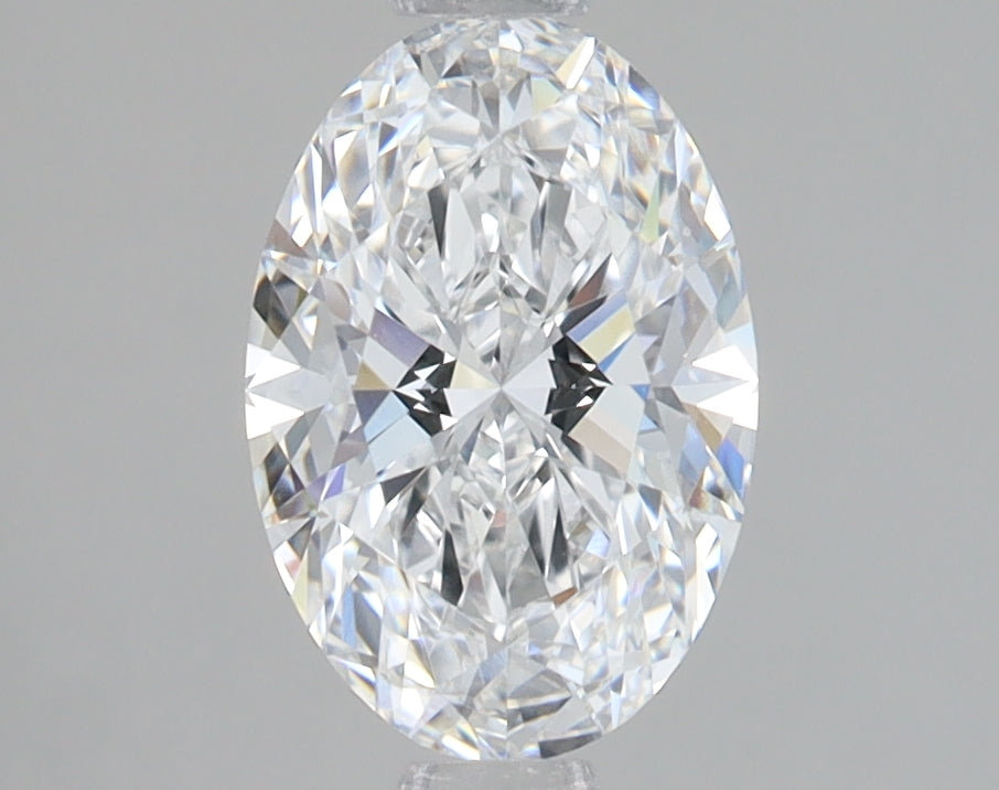 1.5 Carat Oval Lab Diamond with  Cut Diamond in 14KT  view 1
