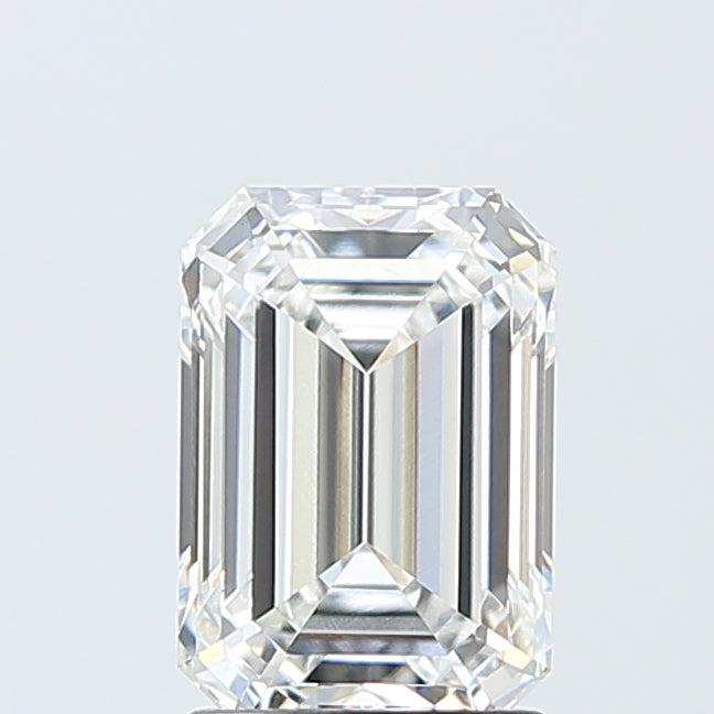 2.1 Carat Emerald Lab Diamond with  Cut Diamond in 14KT  view 1
