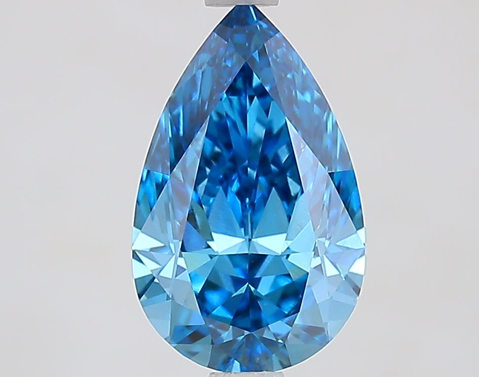1.87 Carat Pear Lab Diamond with  Cut Diamond in 14KT  view 1
