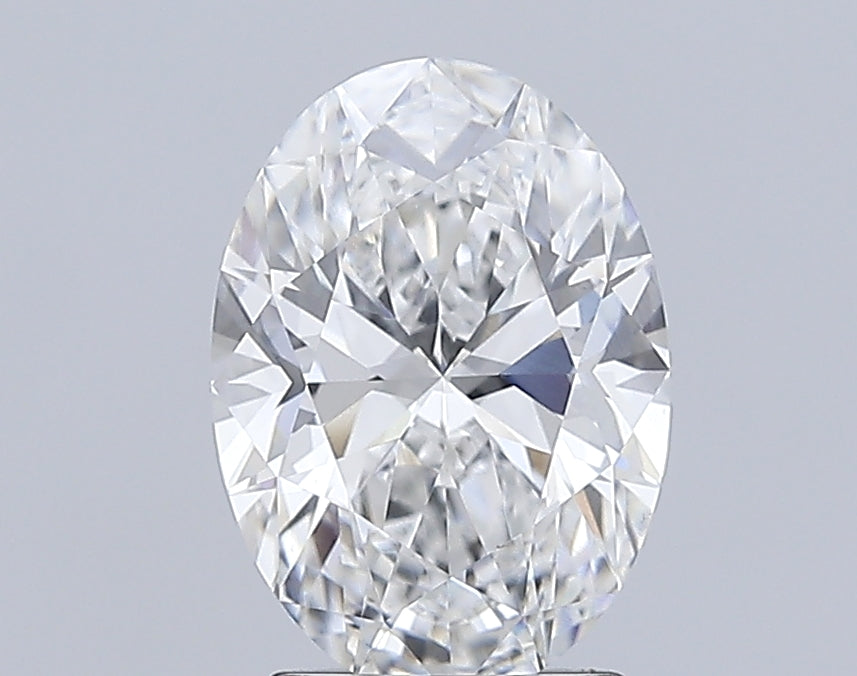 2.5 Carat Oval Lab Diamond with  Cut Diamond in 14KT  view 1
