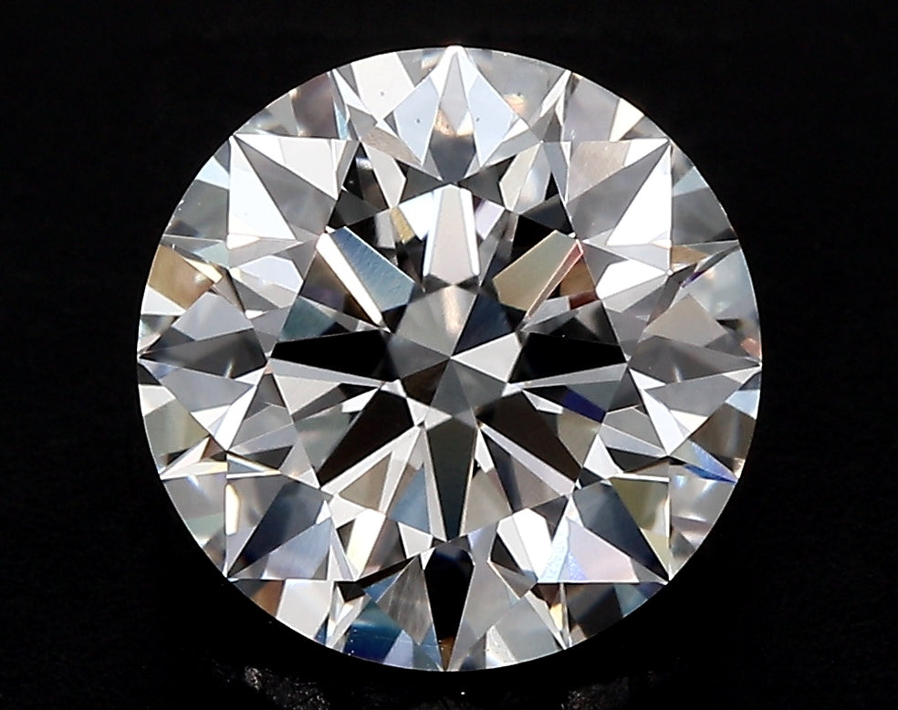 3.3 Carat Round Lab Diamond with  Cut Diamond in 14KT  view 1
