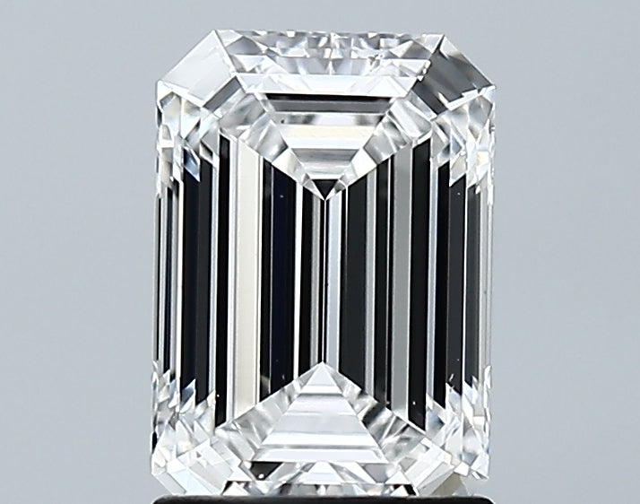 1.63 Carat Emerald Lab Diamond with  Cut Diamond in 14KT  view 1
