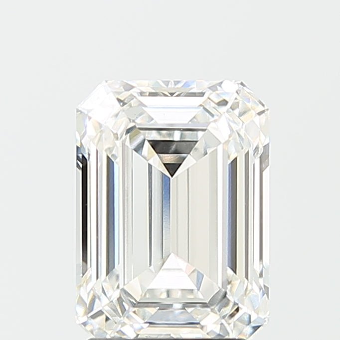 3.03 Carat Emerald Lab Diamond with  Cut Diamond in 14KT  view 1
