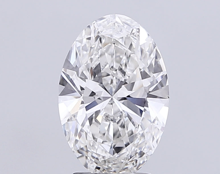 3.03 Carat Oval Lab Diamond with  Cut Diamond in 14KT  view 1
