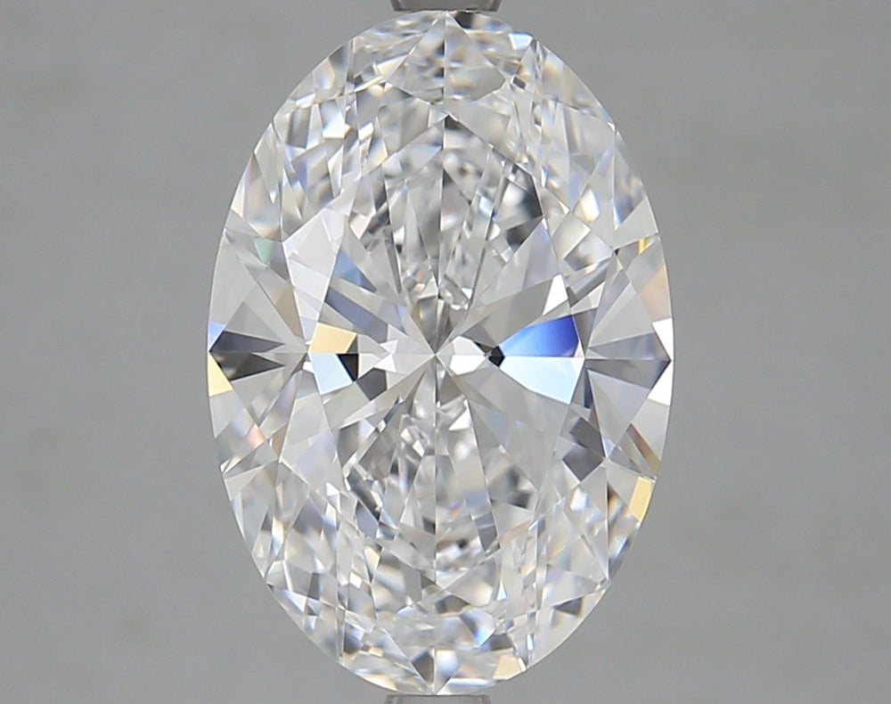 4.06 Carat Oval Lab Diamond with  Cut Diamond in 14KT  view 1
