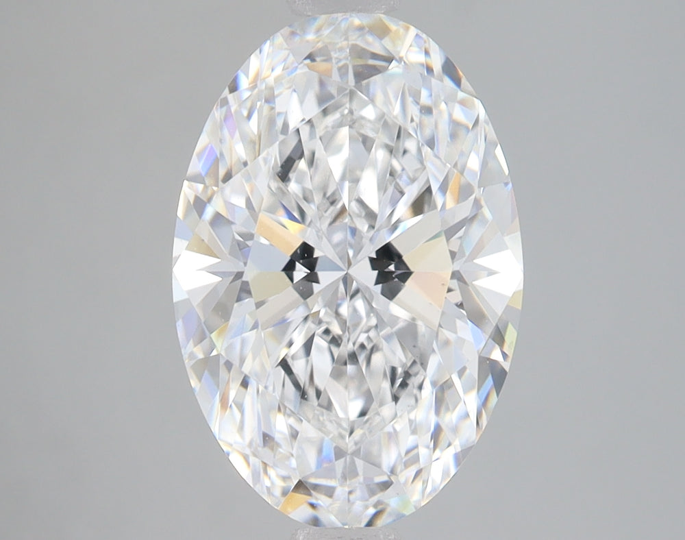 3.09 Carat Oval Lab Diamond with  Cut Diamond in 14KT  view 1
