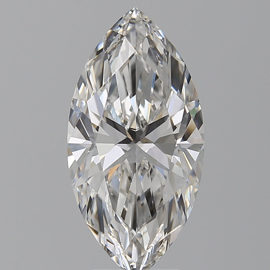 3.56 Carat Marquise Lab Diamond with  Cut Diamond in 14KT  view 1

