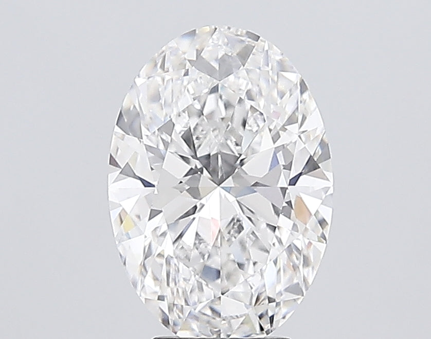 5.08 Carat Oval Lab Diamond with  Cut Diamond in 14KT  view 1
