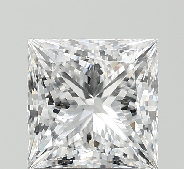 1.55 Carat Princess Lab Diamond with  Cut Diamond in 14KT  view 1
