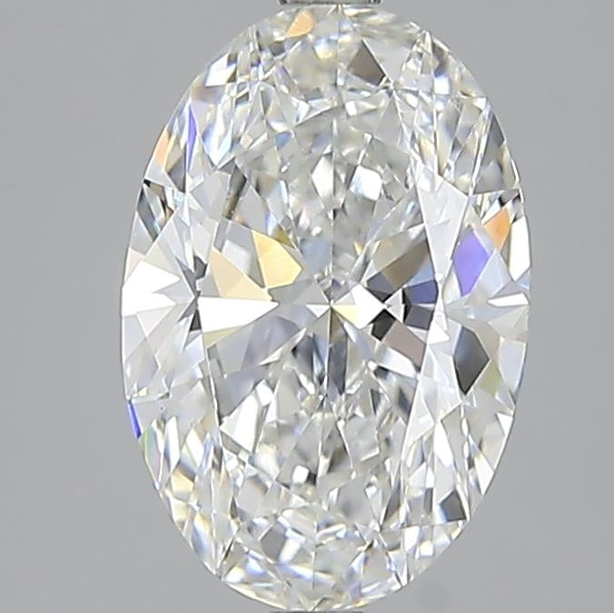 3.01 Carat Oval Lab Diamond with  Cut Diamond in 14KT  view 1

