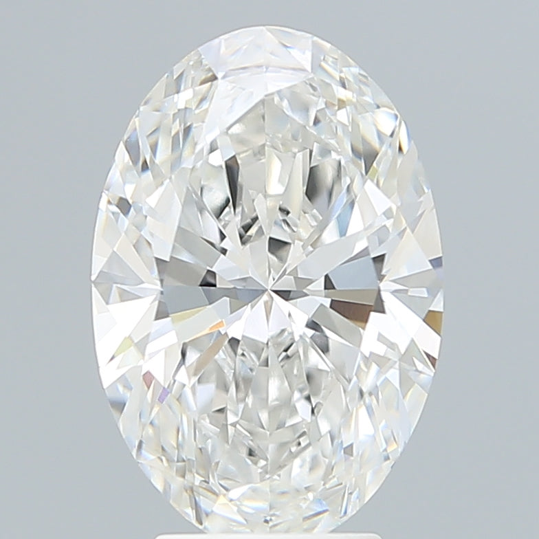4.31 Carat Oval Lab Diamond with  Cut Diamond in 14KT  view 1
