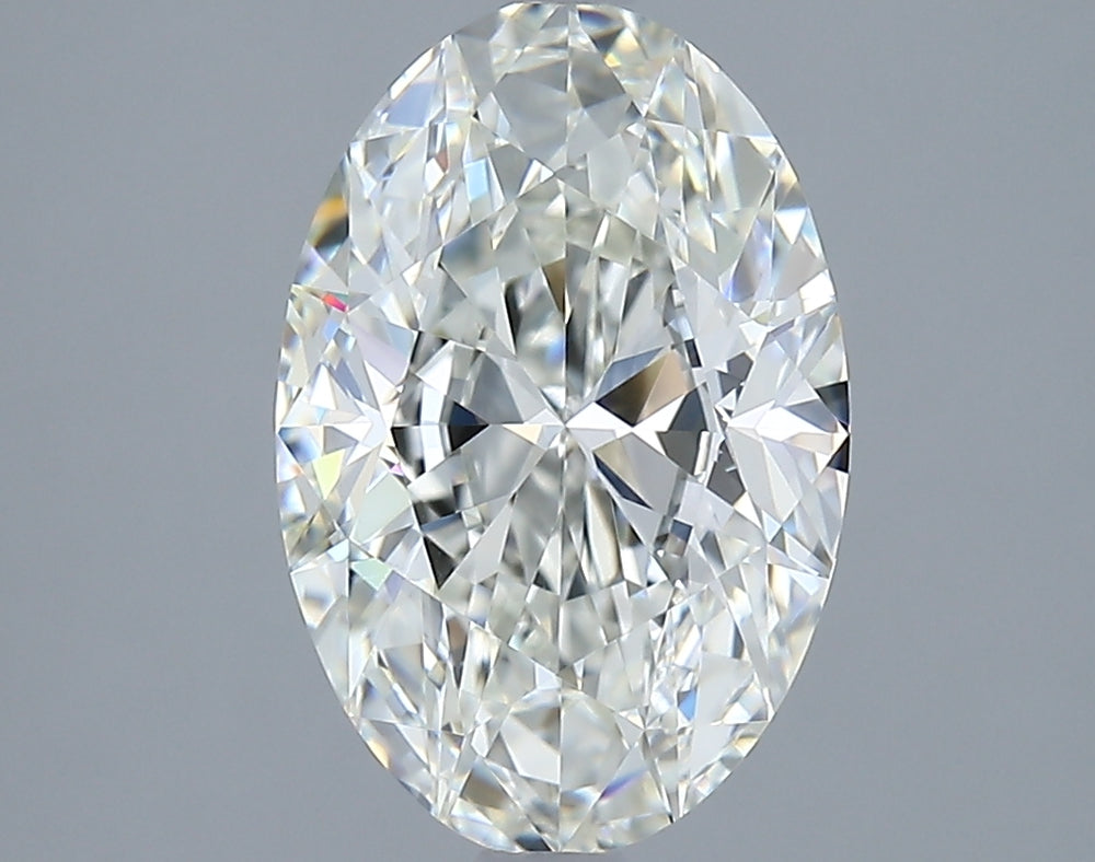 3.01 Carat Oval Natural Diamond with  Cut Diamond in 14KT  view 1
