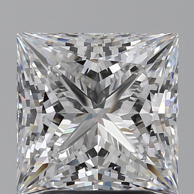 3.04 Carat Princess Lab Diamond with  Cut Diamond in 14KT  view 1
