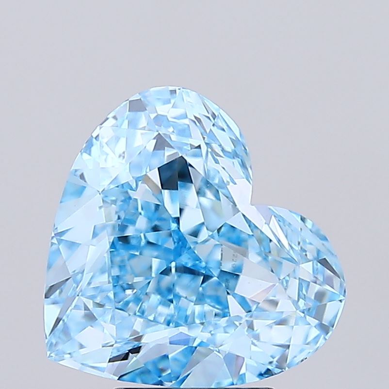 5.08 Carat Heart Lab Diamond with  Cut Diamond in 14KT  view 1

