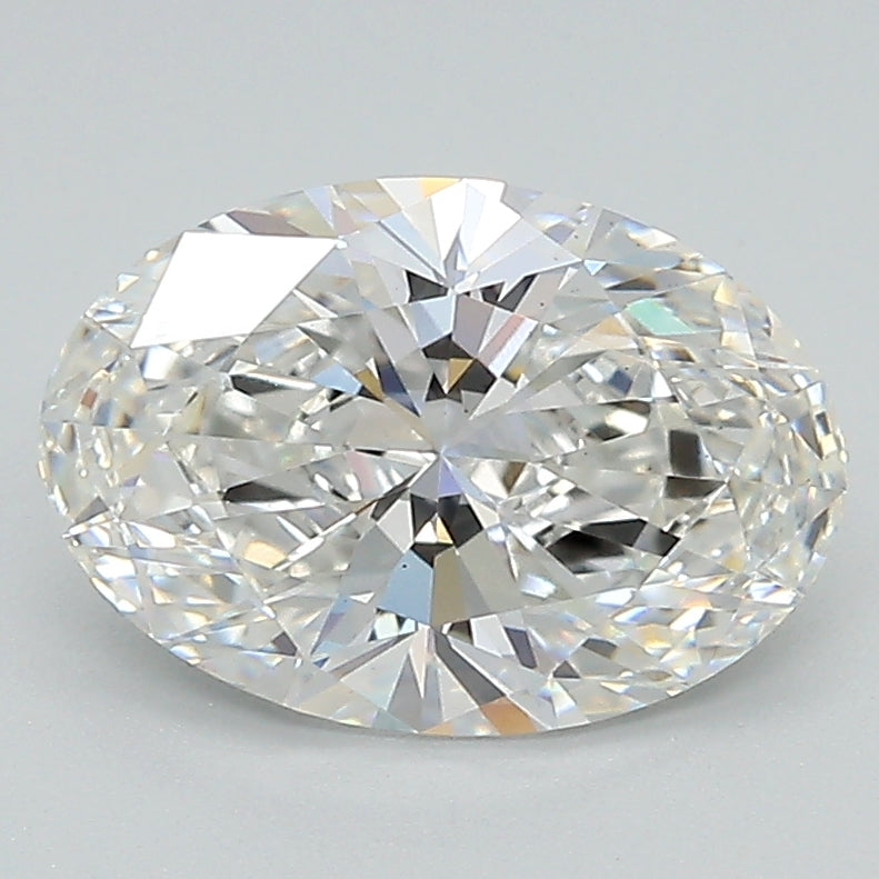 2.01 Carat Oval Lab Diamond with  Cut Diamond in 14KT  view 1
