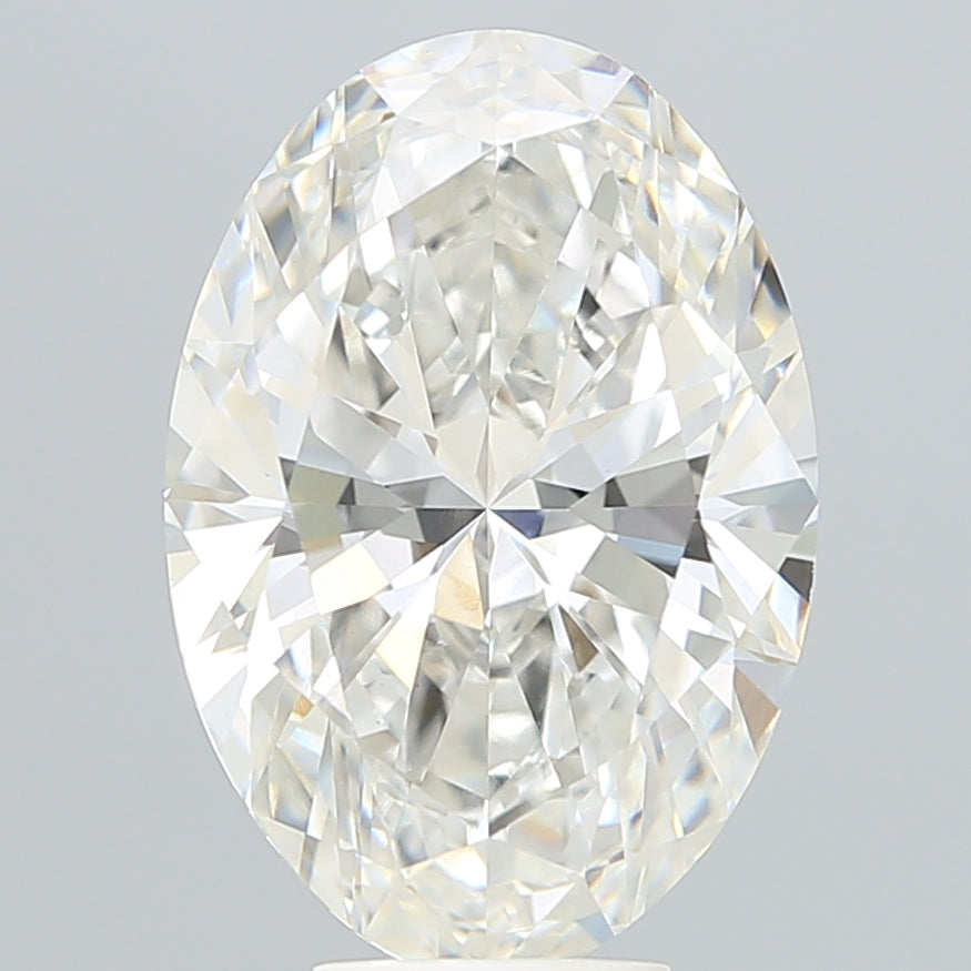 6.49 Carat Oval Lab Diamond with  Cut Diamond in 14KT  view 1
