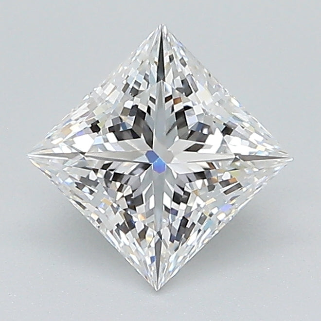 1.05 Carat Princess Lab Diamond with  Cut Diamond in 14KT  view 1

