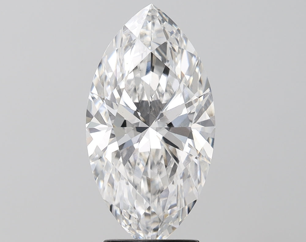 3.41 Carat Marquise Lab Diamond with  Cut Diamond in 14KT  view 1
