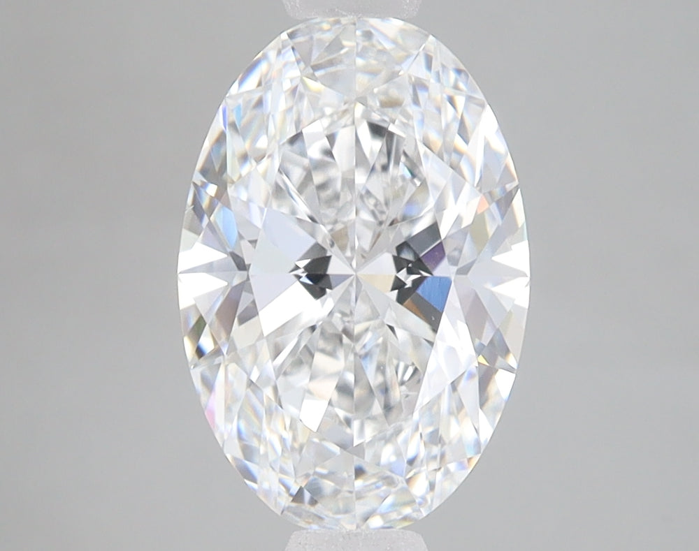 2.25 Carat Oval Lab Diamond with  Cut Diamond in 14KT  view 1
