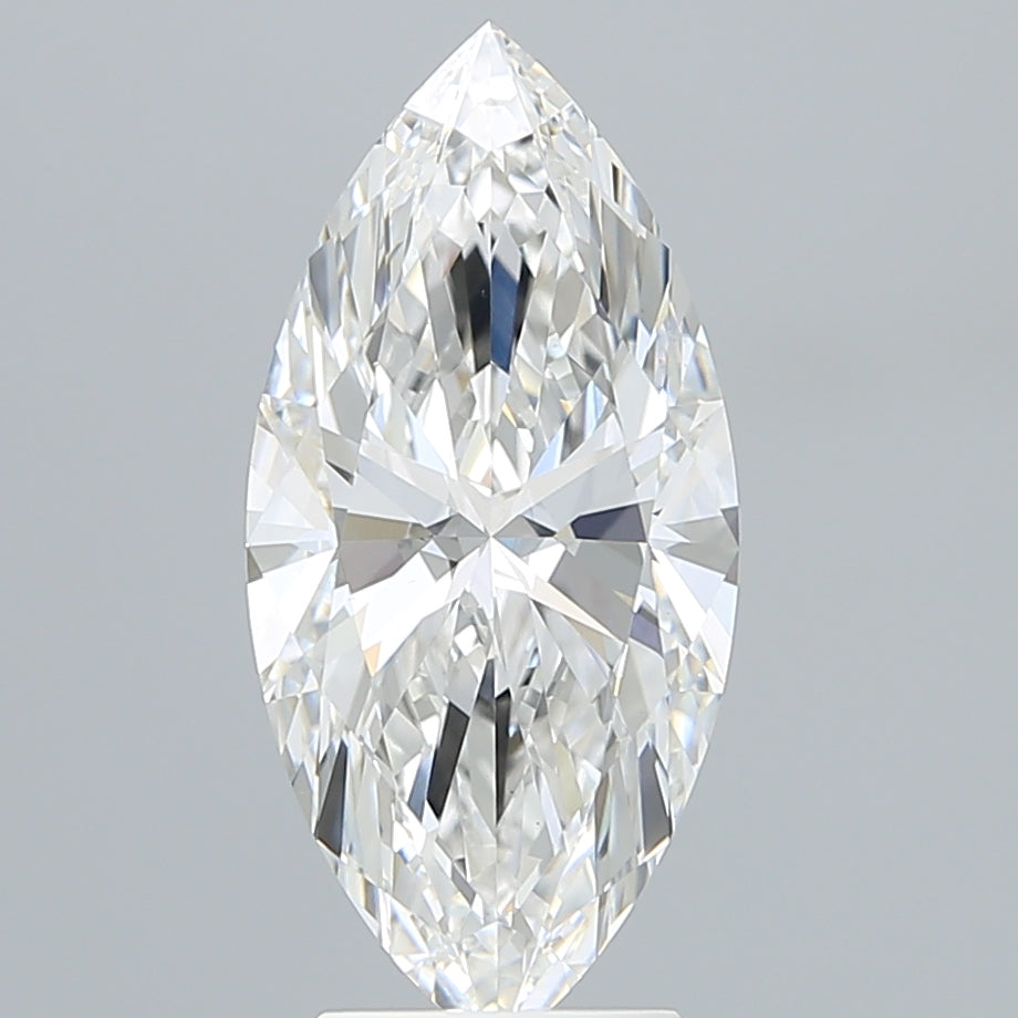 3.56 Carat Marquise Lab Diamond with  Cut Diamond in 14KT  view 1
