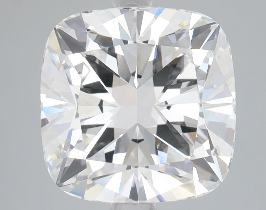 3.8 Carat Cushion Lab Diamond with  Cut Diamond in 14KT  view 1
