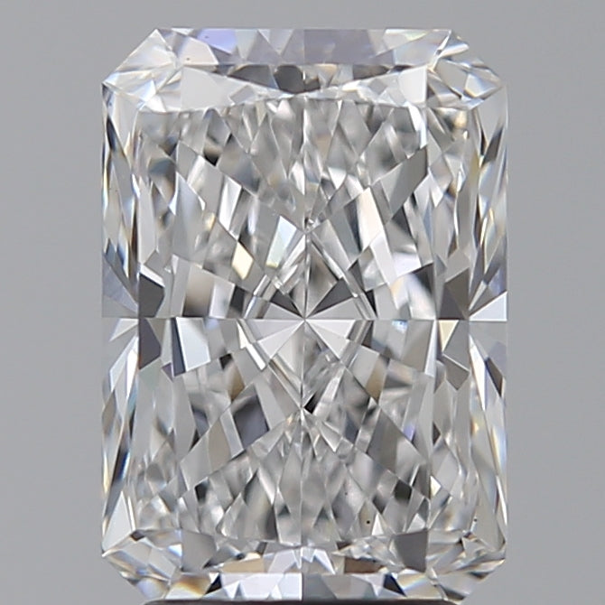 3.08 Carat Radiant Lab Diamond with  Cut Diamond in 14KT  view 1
