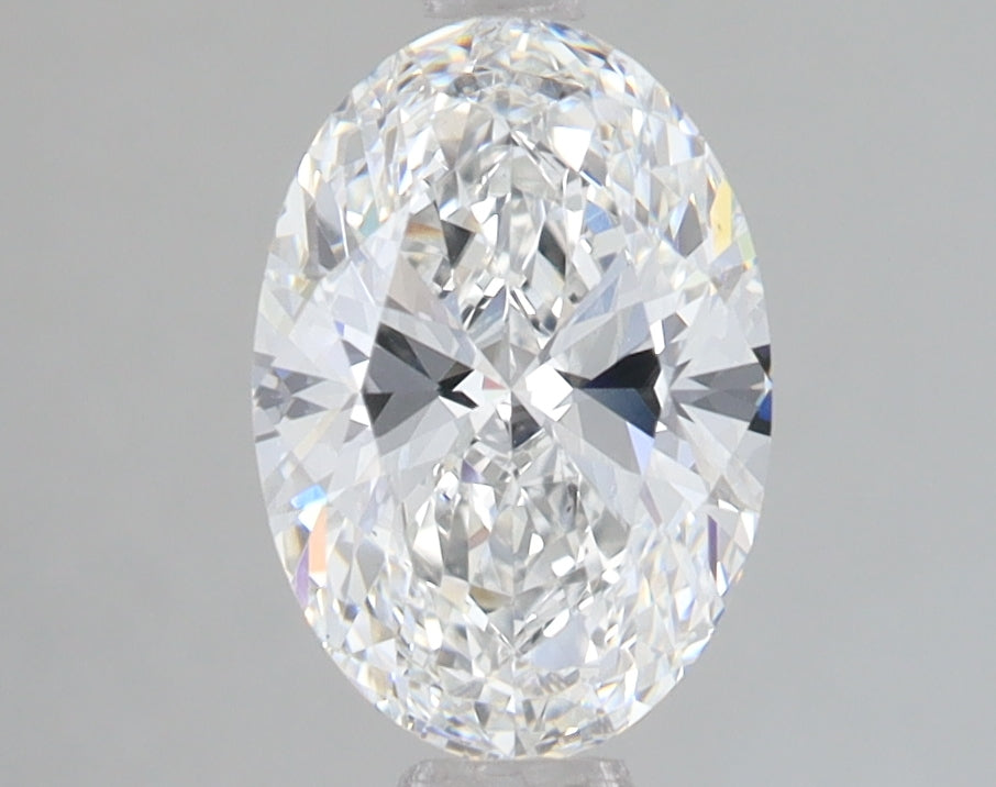 1.51 Carat Oval Lab Diamond with  Cut Diamond in 14KT  view 1

