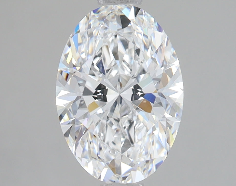 1.85 Carat Oval Lab Diamond with  Cut Diamond in 14KT  view 1
