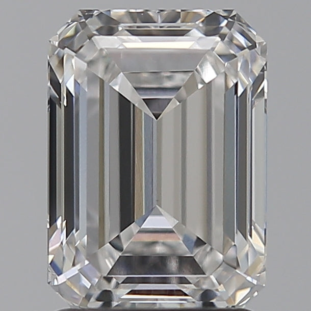 2.04 Carat Emerald Lab Diamond with  Cut Diamond in 14KT  view 1
