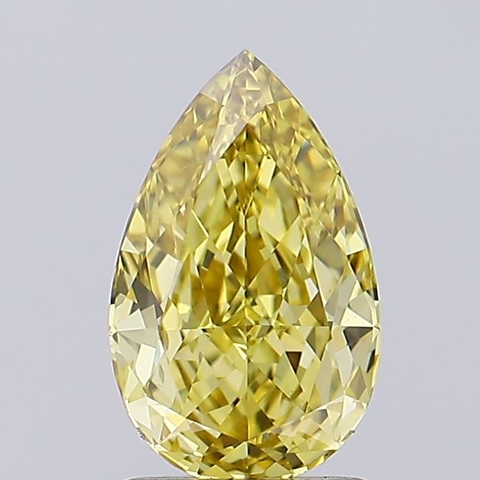 1.51 Carat Pear Lab Diamond with  Cut Diamond in 14KT  view 1
