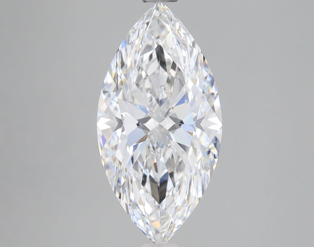 3.02 Carat Marquise Lab Diamond with  Cut Diamond in 14KT  view 1
