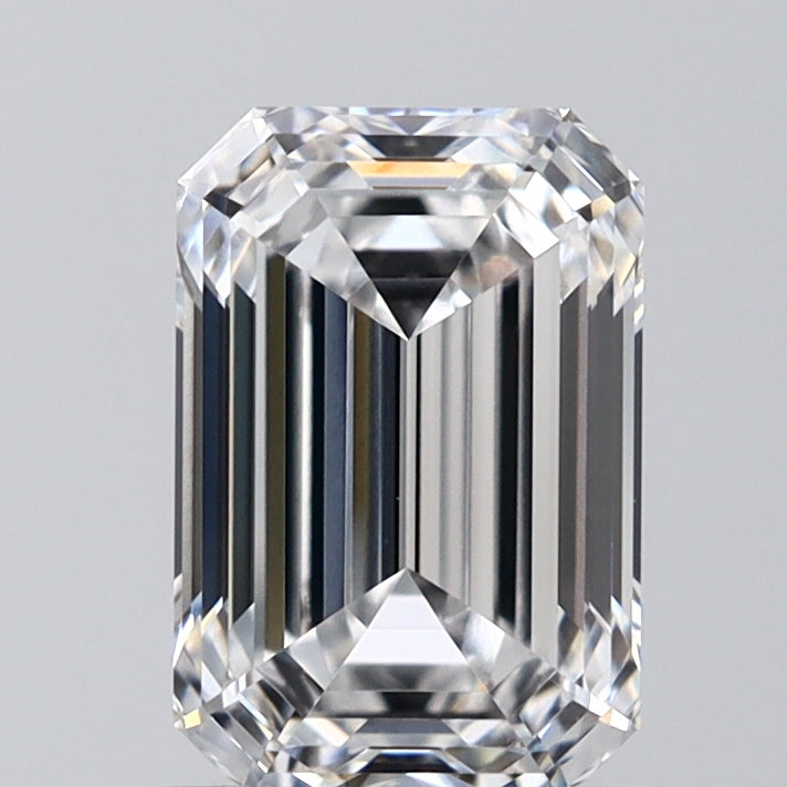 1.52 Carat Emerald Lab Diamond with  Cut Diamond in 14KT  view 1
