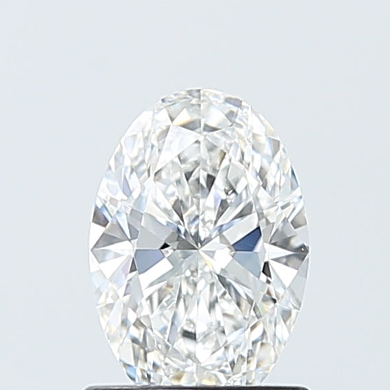 1.0 Carat Oval Lab Diamond with  Cut Diamond in 14KT  view 1
