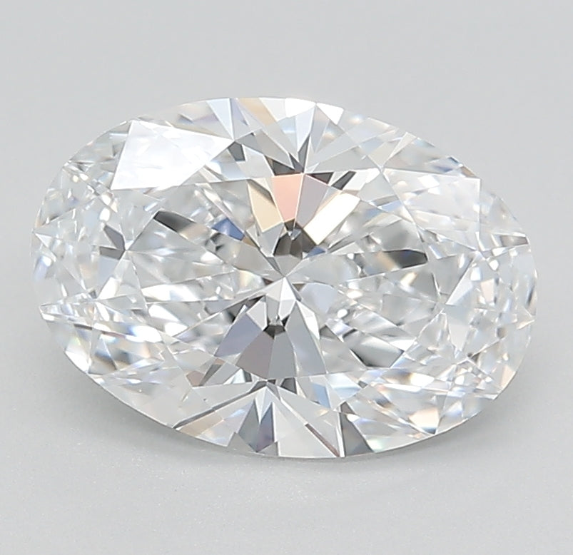 1.87 Carat Oval Lab Diamond with  Cut Diamond in 14KT  view 1
