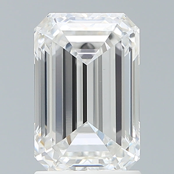 2.15 Carat Emerald Lab Diamond with  Cut Diamond in 14KT  view 1
